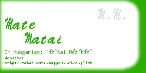 mate matai business card